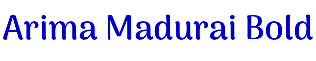 Arima Madurai Bold 字体